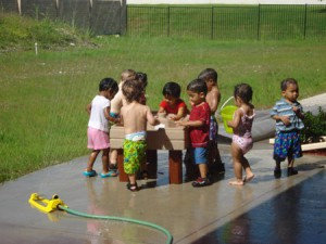 kids playing shapes